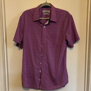 Nick Graham Men's Casual Purple Button Down Shirt